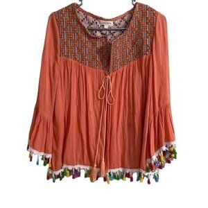 Velzera open cardigan women embroidered bell sleeves S y2k fairy boho festival